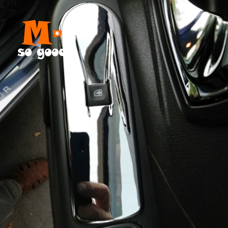 Abs chroom voor renault captur auto styling accessoires deur raam glas lift bedieningsschakelaar paneel afdekking trim
