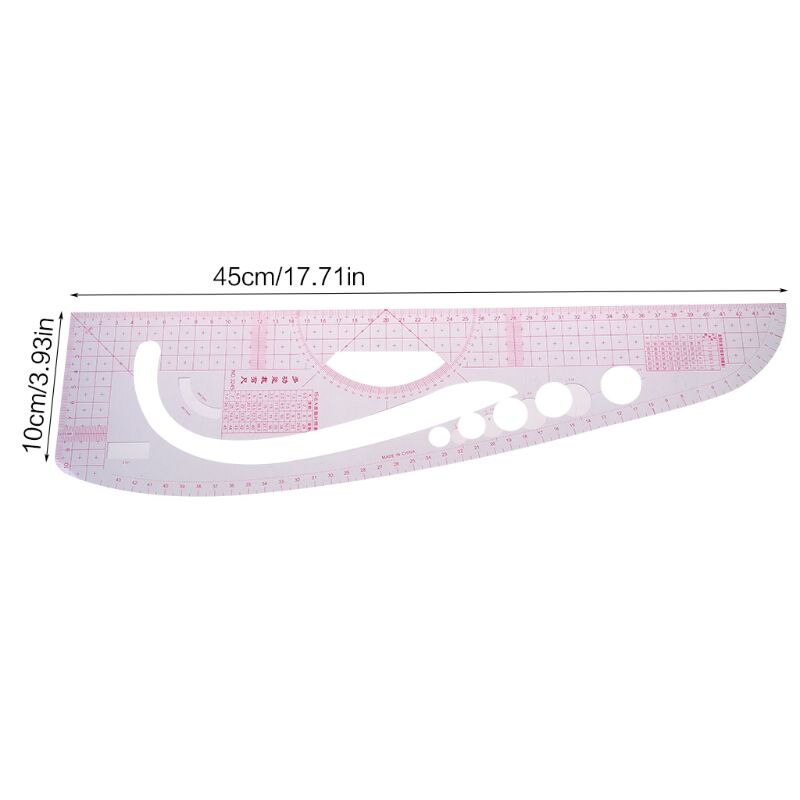 Multi-function Sewing Ruler Measure for Making Clothes Tailor Craft Tool Plastic N1HF