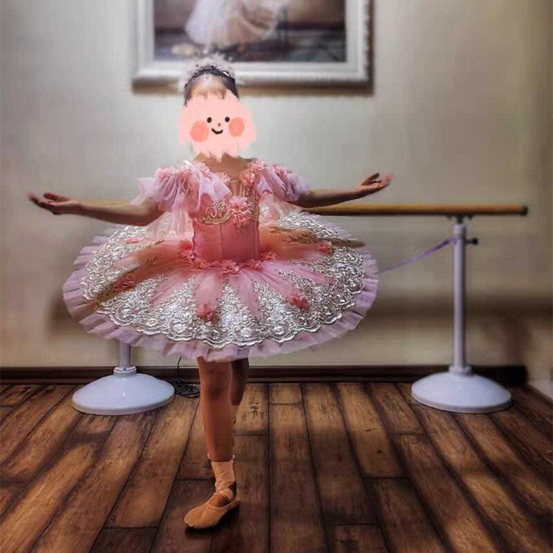 Pink ballet tutu child kids girls ballet tutu adulto women ballerina party ballet dance costumes ballet dress girls