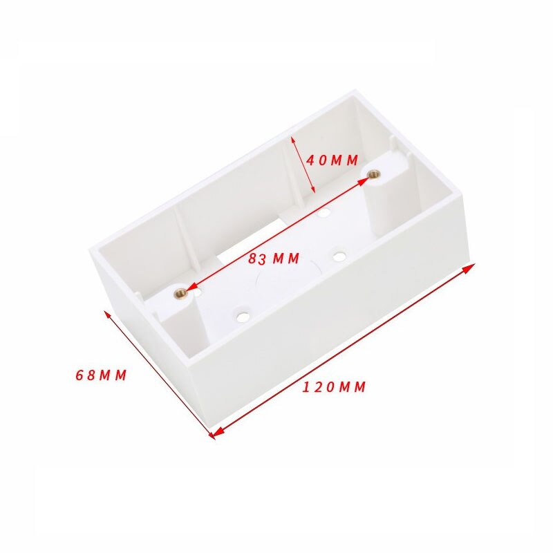 2pcs 118/120 Small Type Wall Mount Switch Box Depth 40mm Bottom PVC Junction Box 118*68*40mm: 118 Small