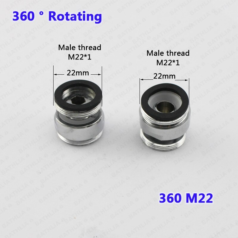 Adaptateur de robinet pivotant en laiton mâle M24 | 360 degrés adaptateur de robinet réglable, adaptateur de robinet de cuisine, taille adaptateur pivotant: 360M22