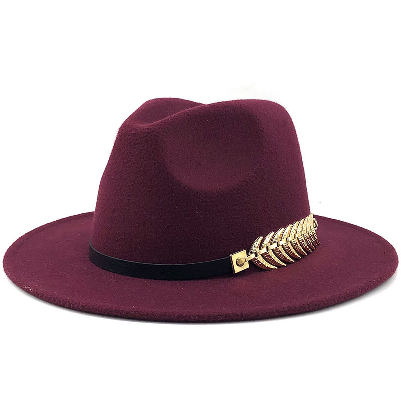 Specjalne kapelusze filcowe męskie kapelusze Fedora z paskiem kobiety Vintage Trilby czapki wełna Fedora ciepły jazzowy kapelusz Chapeau Femme Feutre Panaman kapelusz: MZ17050-10