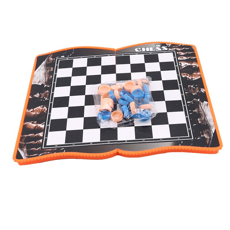 Partito del bambino Portatile Pieghevole Gioco di Scacchi/Dama/cinque-in-a-fila/volo di Scacchi giochi di Gioco Educativo per I Bambini