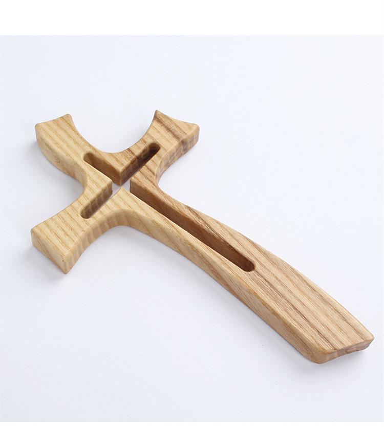 Olive Wood Cross Ornament Pendant Church Decoration Gospel Jesus Christ Crucifix Wall Wooden Crosses For Wall Croix: Default Title