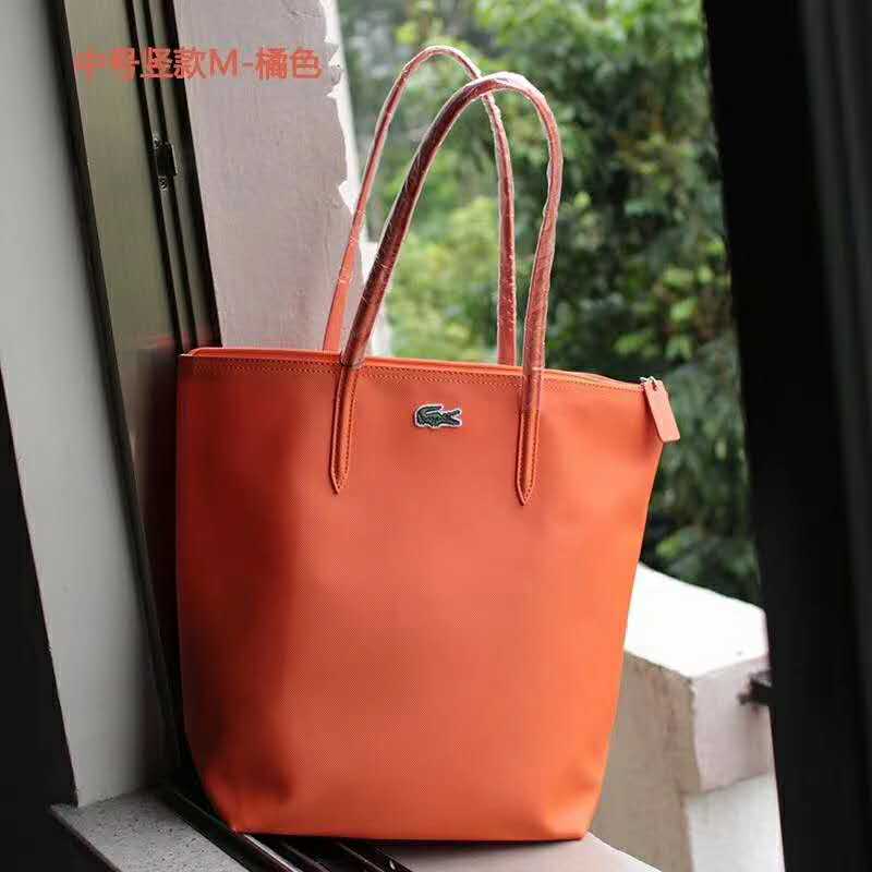 French vertical medium crocodile female bag shoulder handbag mommy large capacity shopping bag: Orange