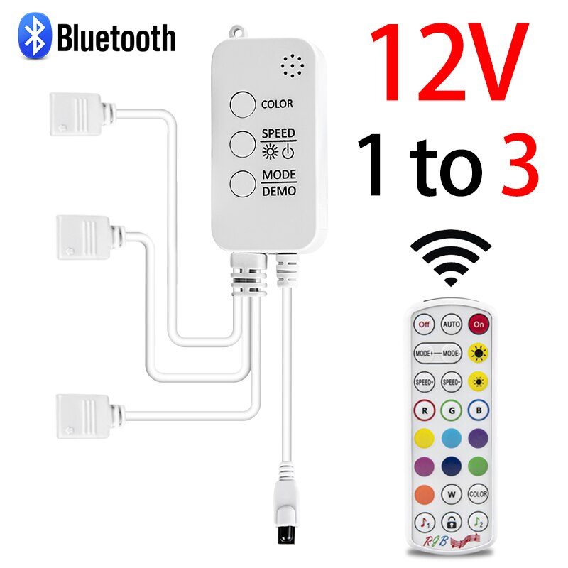Bluetooth LED 12V Controller RGBW RGBWW RGB LED Strip Controller for RGB Strip Tape APP Music Color Dimmer Controller IR Remote: Bluetooth 4pin 3