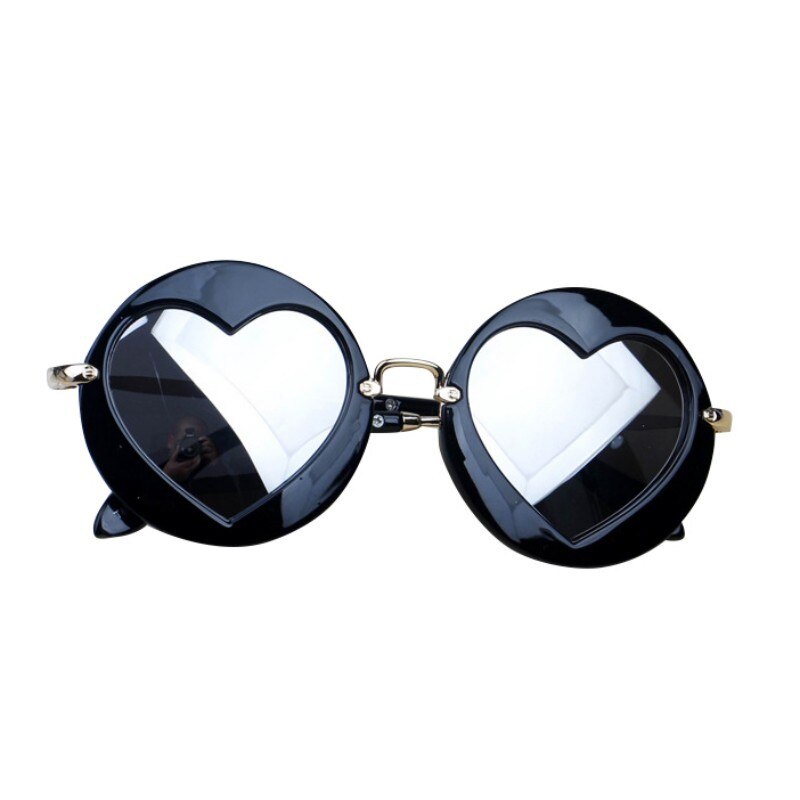 freundlicher Spielzeug Baby mädchen sonnenbrille für freundlicher herz schwarz rosa herz sonnenbrille für freundlicher: B
