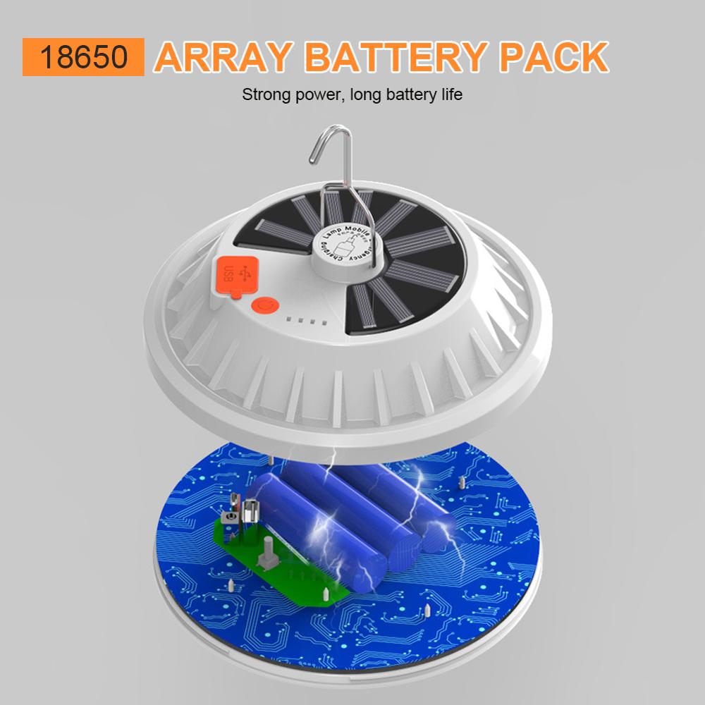 300W Rechargeable LED Bulb Lamp Remote Control Solar Charge Lantern Portable Emergency Night Market Light Outdoor Camping Home