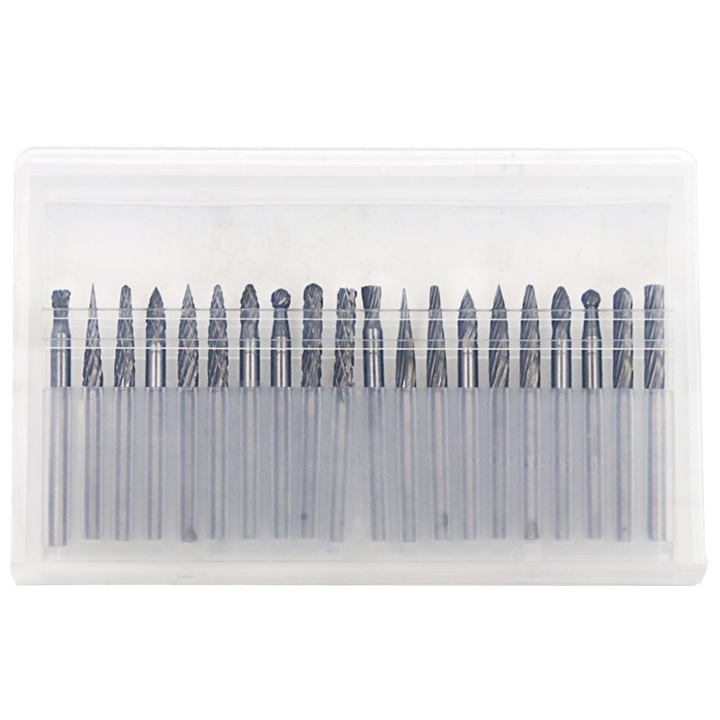 20 st volframkarbid 3mm borrkronor roterande grader metall diamantslipning träbearbetningsfräsar för borrkronor