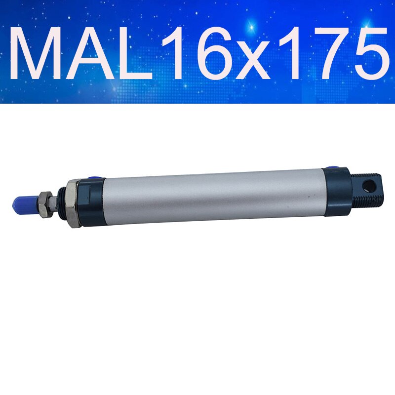 Pneumatische Cilinder - MAL Type - 16mm Boring - 25-500mm Slag - Aluminiumlegering: Mal 16 x 175