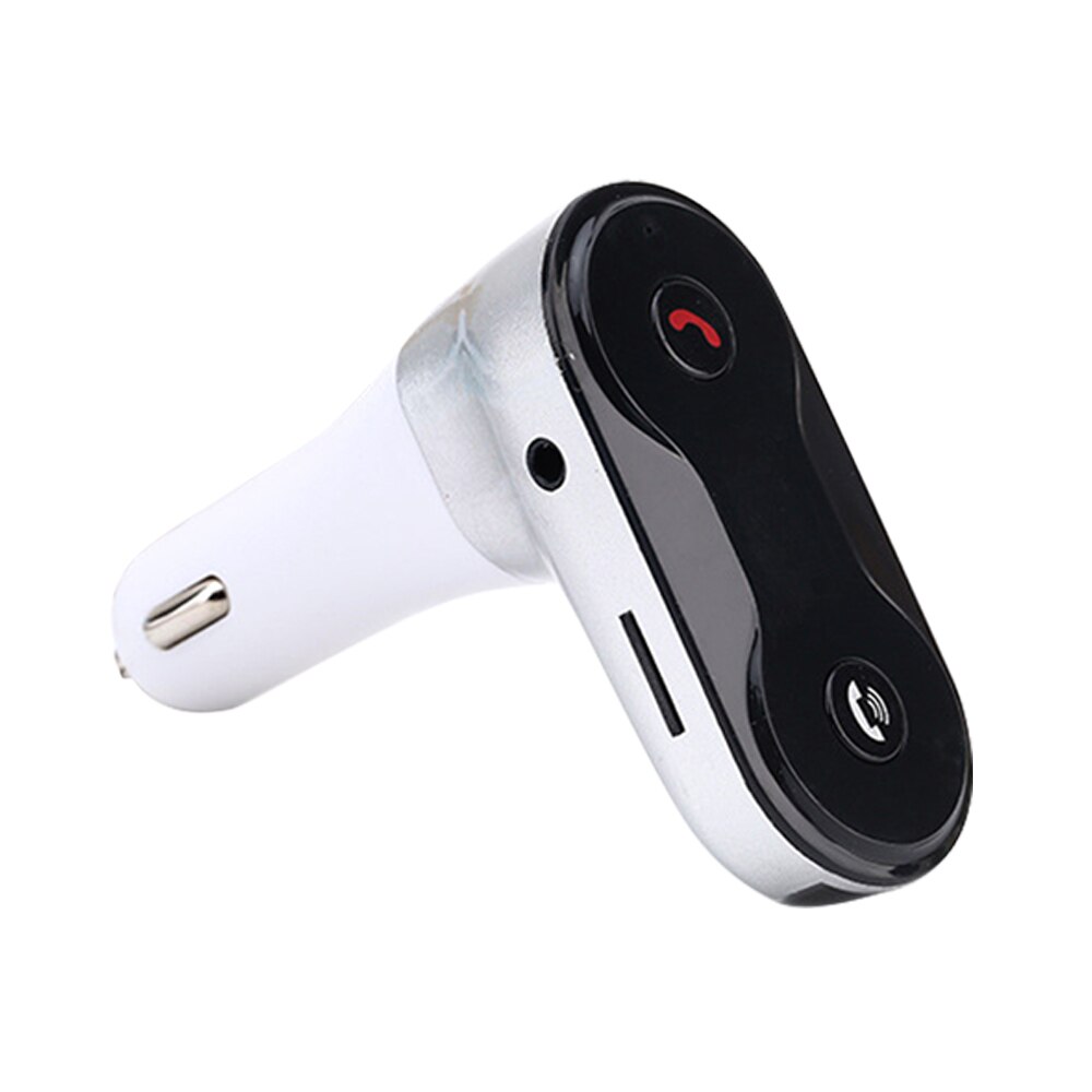 Rovtop Wireless FM Transmitter Modulator Car Bluetooth Kit G7 Charger Upgrade to C8 AUX Wireless Handsfree Car Music Player Z2: Silver