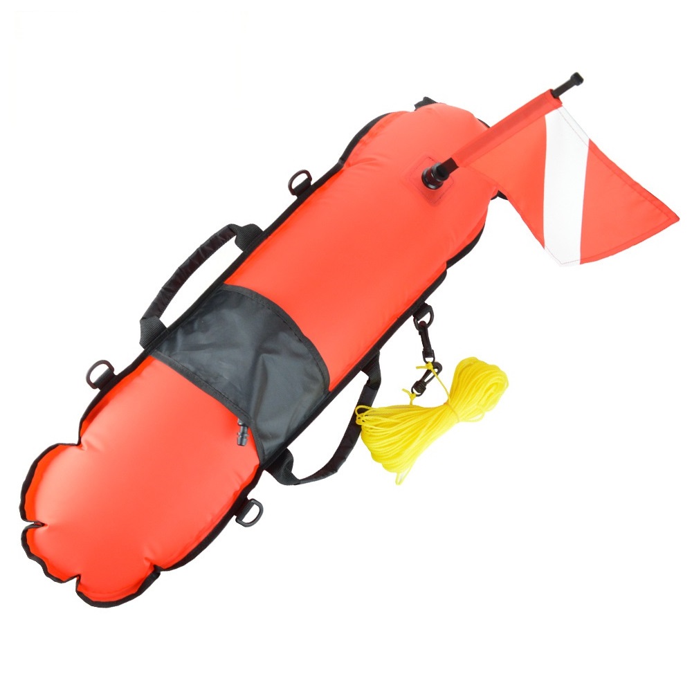 Fortsätt dyka scuba diving inflation torped boj signal flytboll &amp; dykflagga fridykning simsignal flytboj