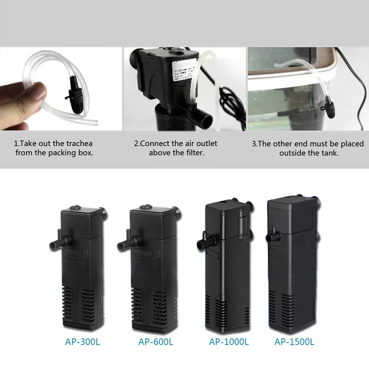 3/4/8/22W Fish Tank Aquarium Internal Filter Pump 250L 220V-240V Submersible Water Pump