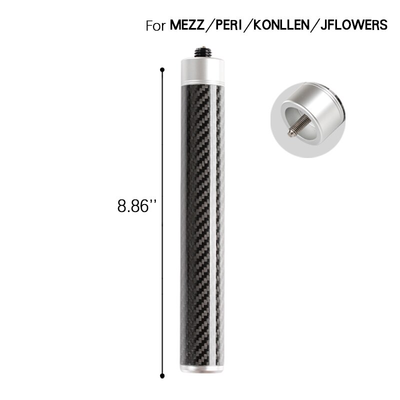 Biliardo estensione in fibra di carbonio per fiori J Mezz PERI KONLLEN stecca da biliardo per estensione stecca da biliardo accessori da biliardo durevoli: 8.86 inch