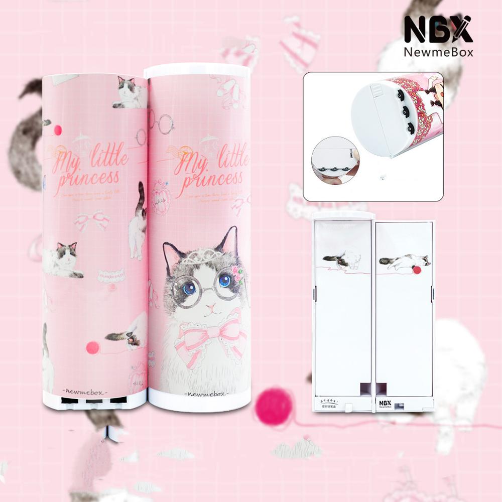 Mechanische schloss newmebox bleistift fallen Katze estojo escolar Kawaii schule liefert estuche escolar nbx trousse scolaire stylo Kasten: 6