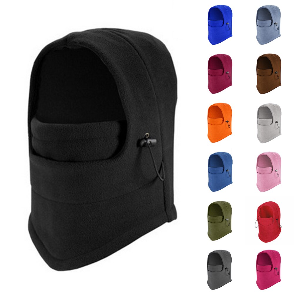 Men Women Winter Windproof Hat Fleece Thermal Warm Thick Adjustable Hiking Cycling Outdoors Headgear