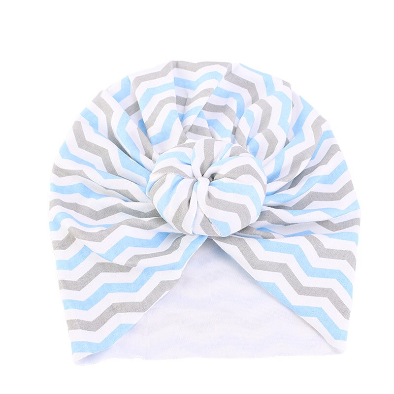 Baby Hair Cap For Sleeping American Cotton Donut Printing Turban Hat Elastic Bonnet Headband European Children's Hood: Type 3
