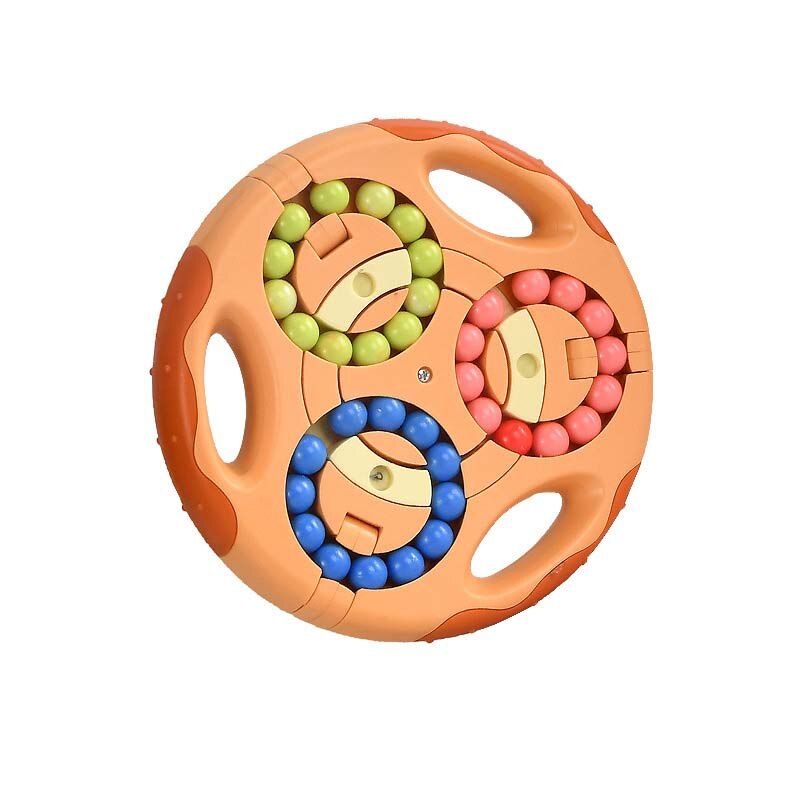 3In1 Kids Roterende Magische Bonen Vingertop Cube Speelgoed Kinderen Spin Kraal Puzzels Game Learning Educatief Volwassenen Stress Relief Speelgoed: Bourgondië