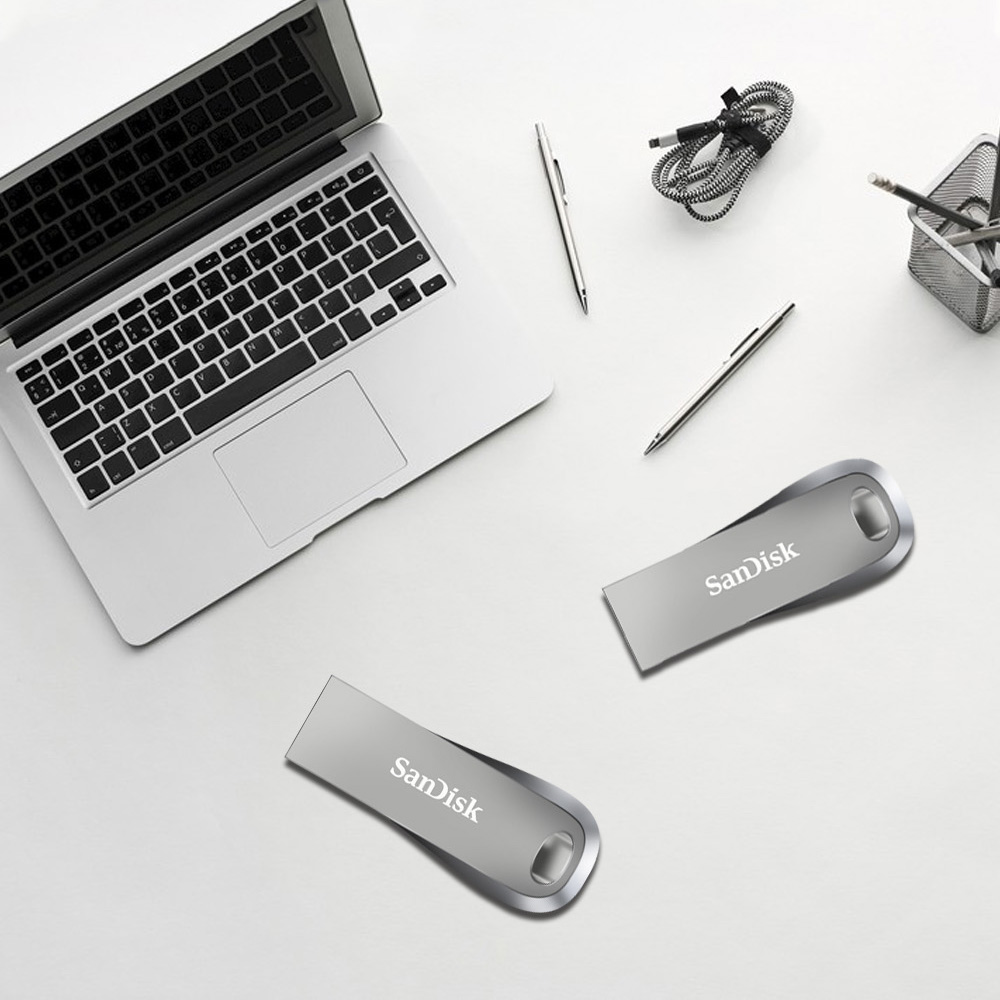 Unidad flash SanDisk Ultra Luxe USB 3,2, 32GB, 64GB, 128GB, 256GB, 512GB, velocidad de lectura de hasta 150MB/s-400MB/s, disco U de Metal