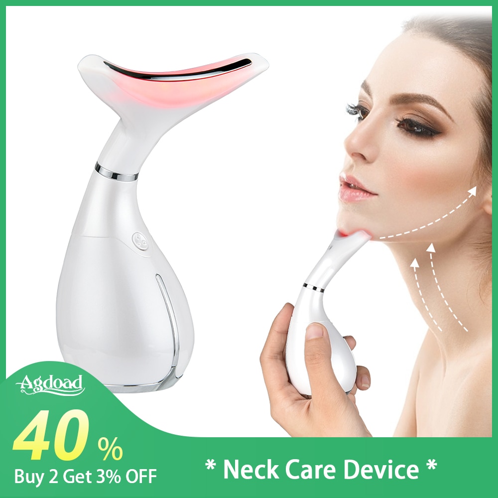 Double Chin Remover LED Photon Therapy Neck Care Device Wrinkle Elimination Machine Face Skin Lifting Tightening Massager