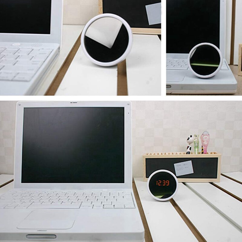 Digital Alarm Clock Makeup Mirror Mini Portable Multi-Function LED Display Clock Night Light