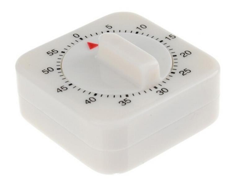 ZLinKJ 1 Pc 60 Mins Kitchen Nice White Novelty Mechanical Wind-Up Cooking Count Up Timer Reminder Counter Alarm