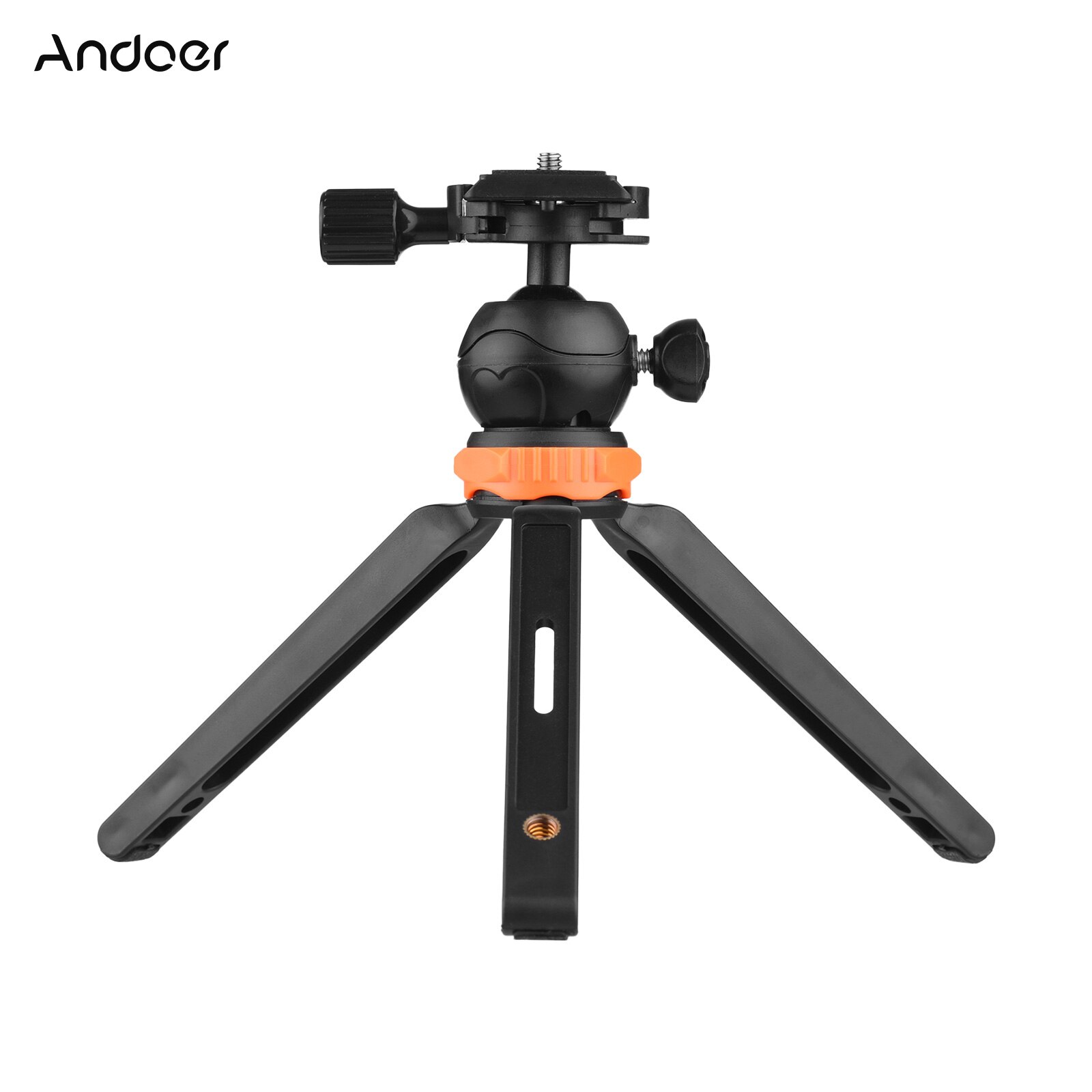 Mini Desktop Tripod with 2 Levels of Adjustable Height Max. Load Bearing 1.2KG 1/4 Inch Screw for Camera Camcorder Smartphone