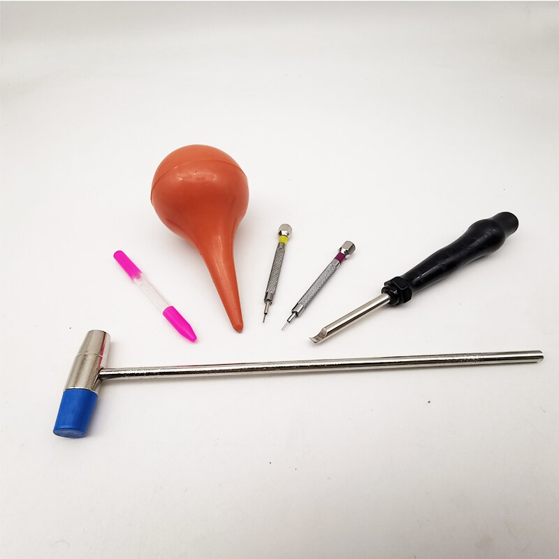 watch repair tool kit dust cover link remover opening strap movement holder hand presser spring bar adjustment hands set
