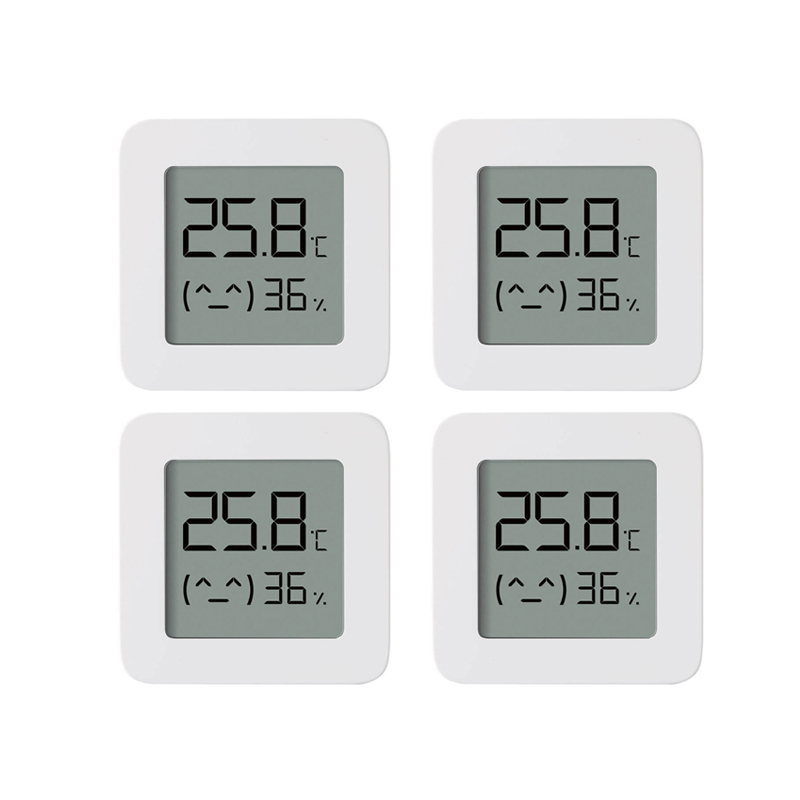 Termômetro digital xiaomi mijia, compatível com bluetooth, sem fio, inteligente, elétrico, aplicativo: 4pcs
