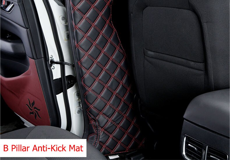 Autodør anti-kick klistermærke beskyttende dækning klistermærke til mazda  cx5 cx-5 indvendige ændringer bil dekoration: B rød 2 stk