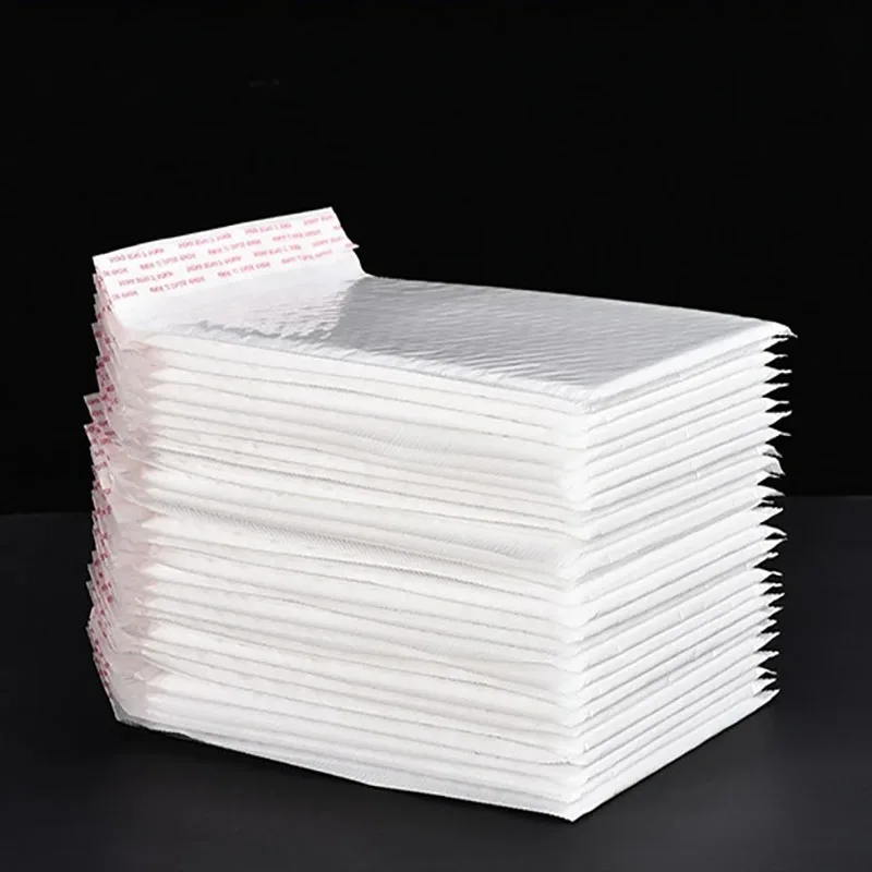 Boblemailers hvid polstret kuvert til emballage, forsendelse, selvlukkende poser, boblekuvert
