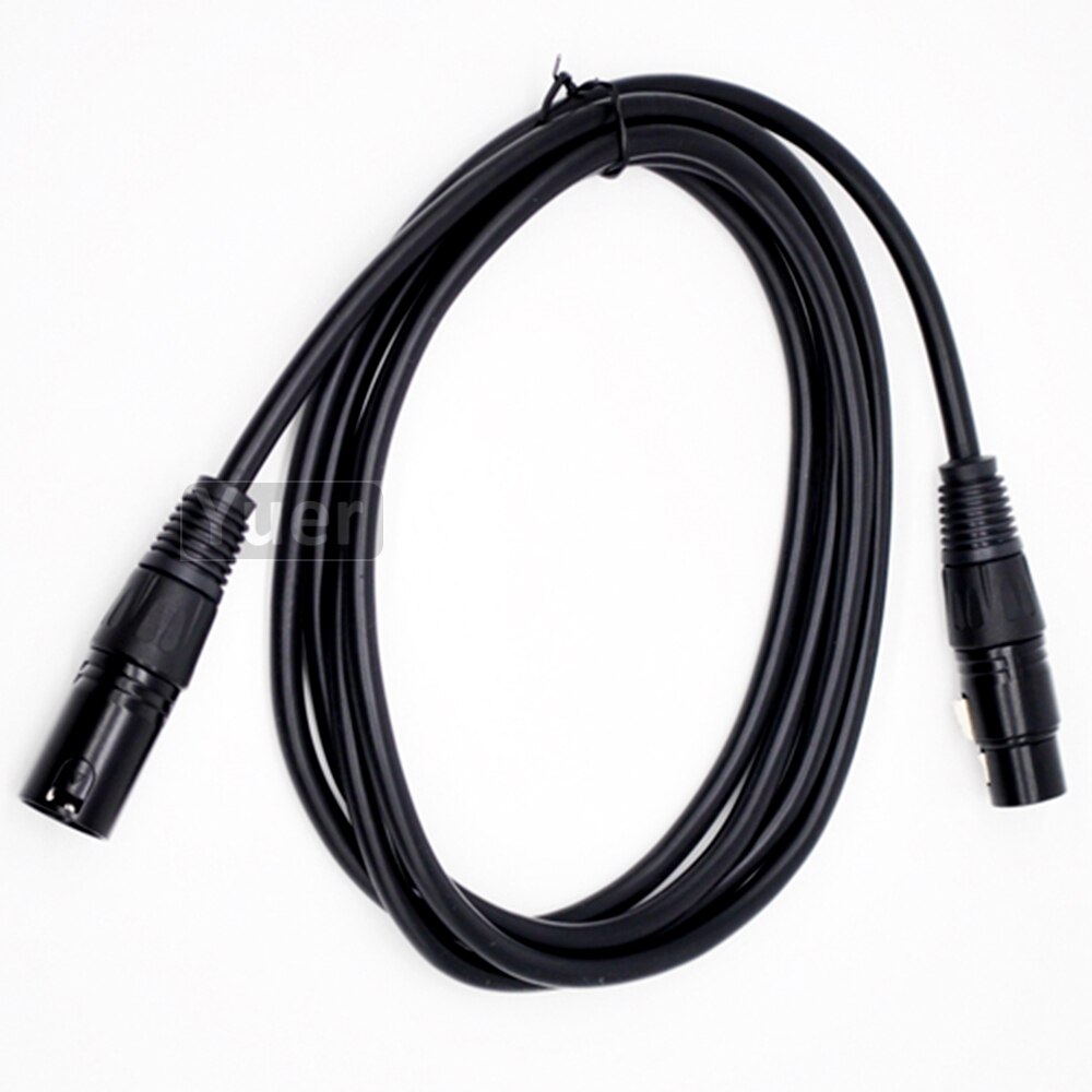 High Metal Plug 2 Meter 3-Pin DMX Signal Connection Shielded XLR Male to Female For LED Moving head Fogger Par Llight
