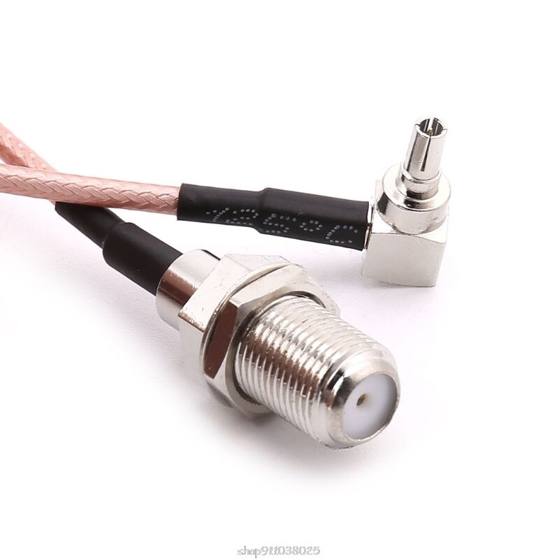 Conector hembra tipo F a CRC9, macho, ángulo recto, Cable en espiral RG316, 15cm, para módem huawei D22 20