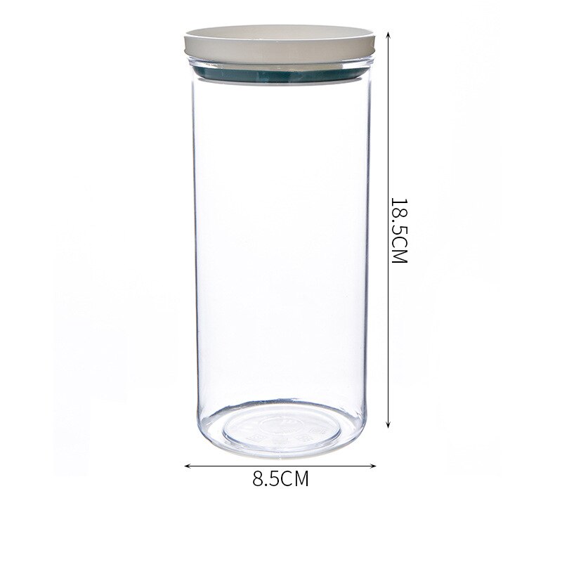Keuken Voedsel Opslagtank Plastic Transparant Bus Multigrain Container Koelkast Vers Houden Doos Verzegelde Blikken Met Deksels: Blue 700ML