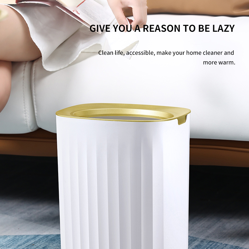9L/12L/15L Kitchen Trash Can Kitchen Compost Bin Vertical Home use Wastebasket Office Bathroom Paper Garbage Can Storage Bucket