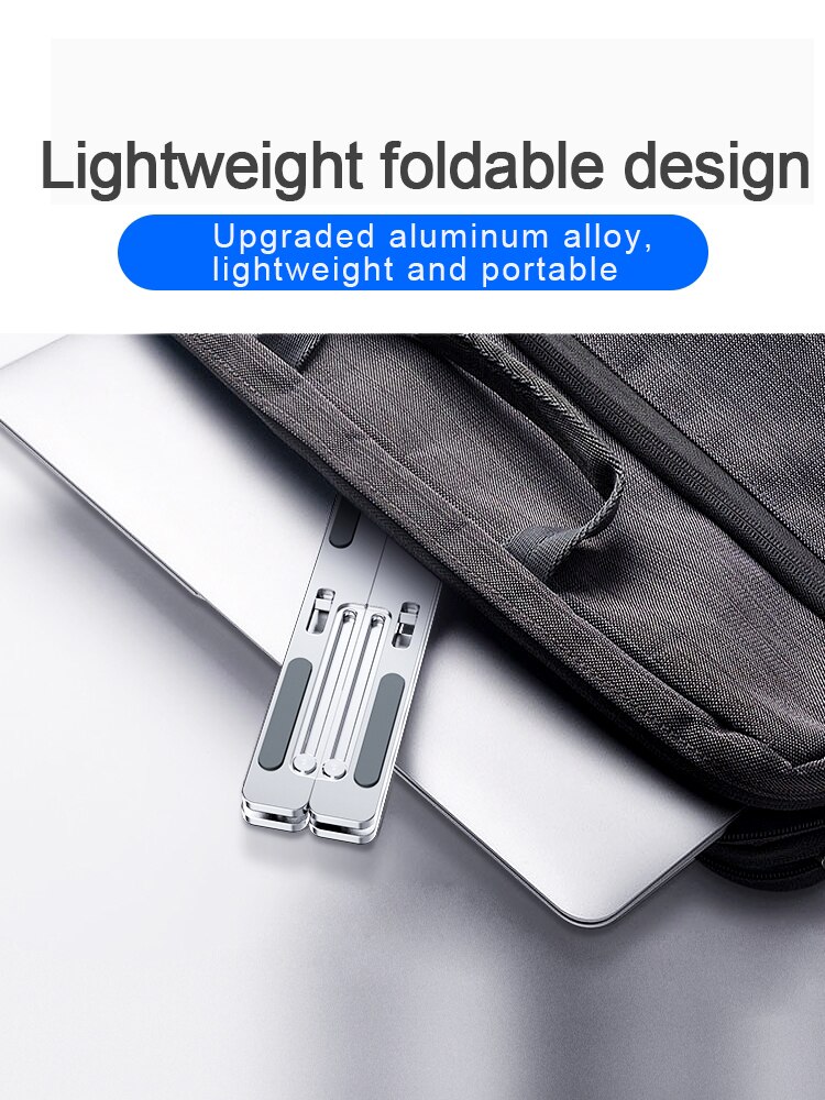laptop stativ til macbook pro bærbar pc-stativ aluminiumslegering sammenleggbar tablett stativbrakett laptop holder til bærbar pc