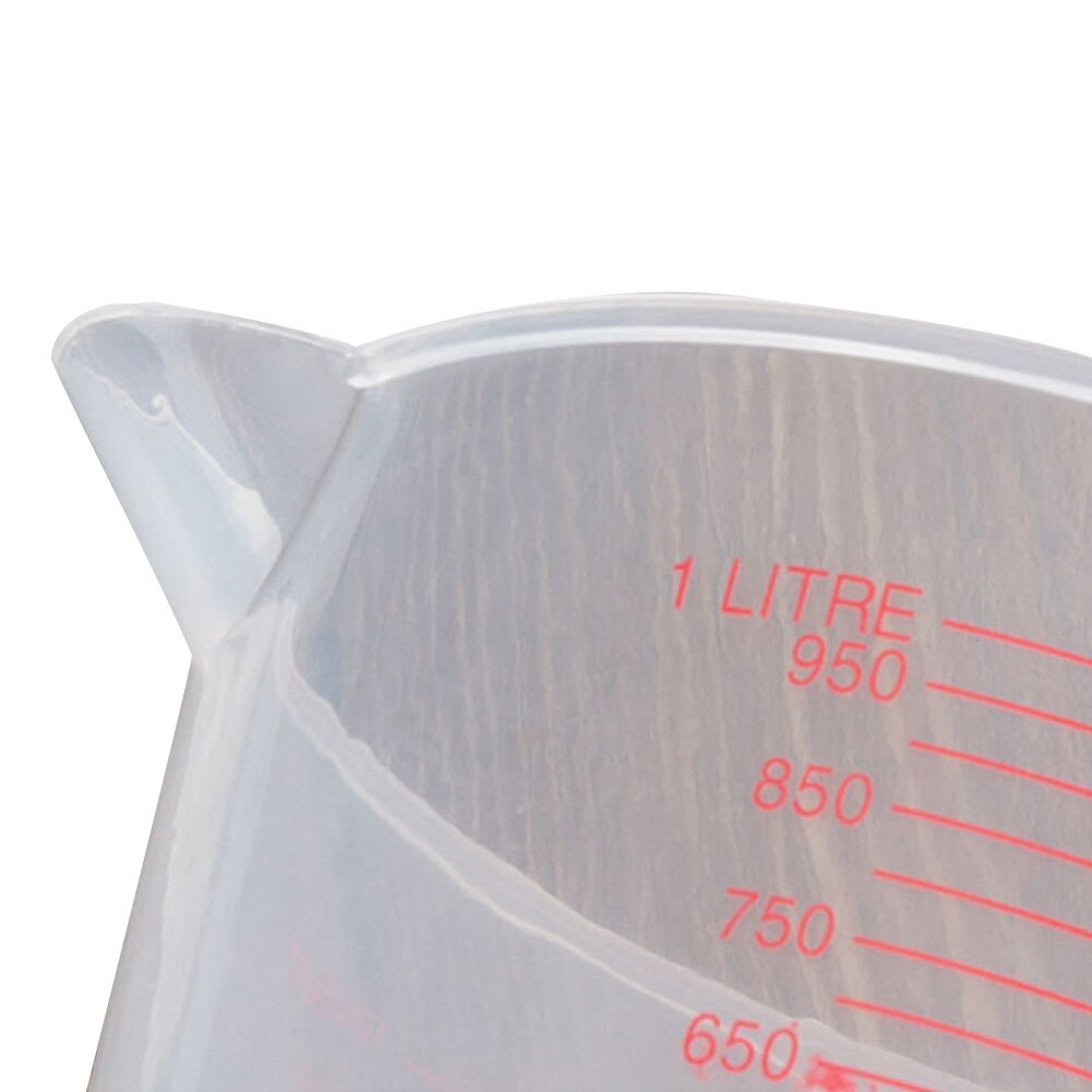 Jarra medidora de plástico para medir la superficie del Caño, taza medidora de cocina con graduación para hornear, medida líquida, 250/500/1000ML