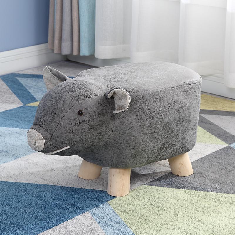 Tegneserie elefant sko skammel fodskammel massiv træ skammel hjem børn dyr sofa skammel: Bom klap 6