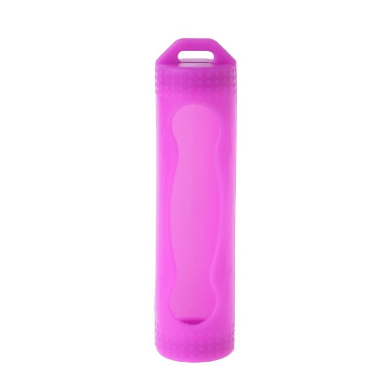 Silicone Sleeve Cover Case For 18650 Battery Protective Bag Pouch Battery Storage Box: purple
