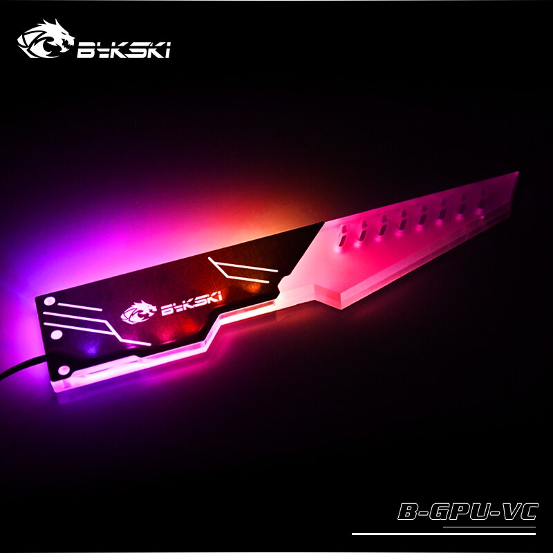 Bykski GPU tarjeta gráfica soporte compañero 5V ARGB 3PIN/12 V RGB 4PIN iluminación B-GPU-VC