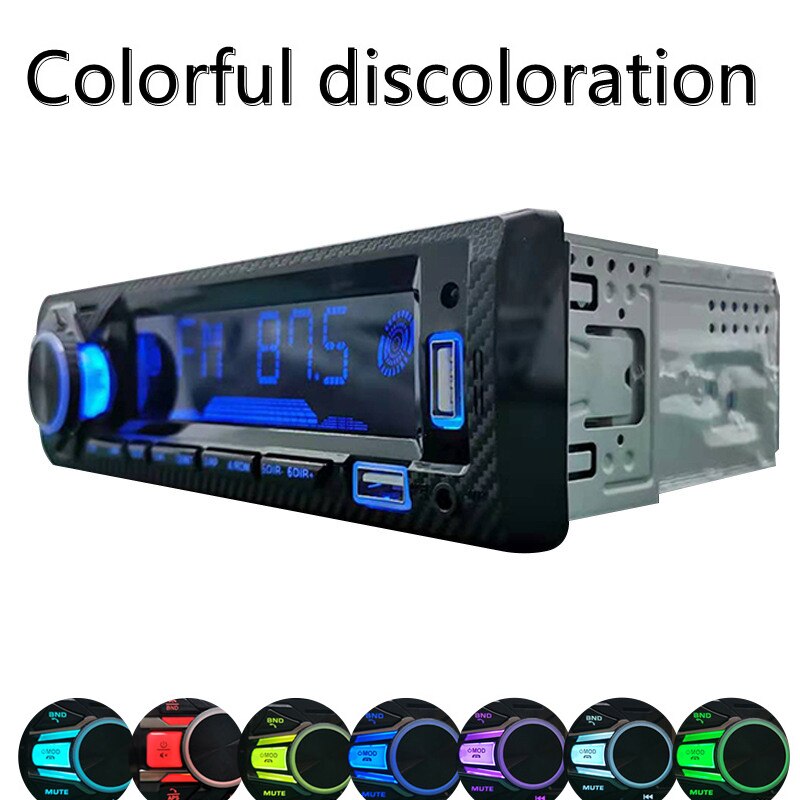 Bilradio 1 din stereoafspiller digital bluetooth bil  mp3 afspiller 60 wx 4 fm radio stereo musik usb/sd med instrumentpanel auxili