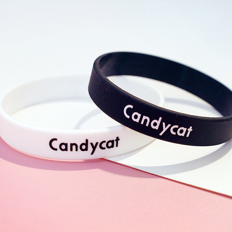 2pz Della Ragazza del Ragazzo di Una Coppia Amante Del Braccialetto della Gomma di silicone Da Polso di Marca Semplici Braccialetti per Gli Amanti Studenti