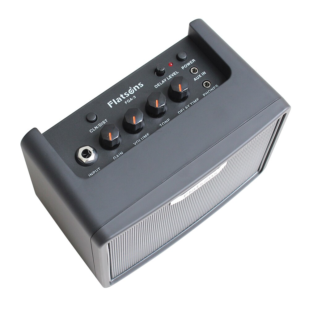 FGA-3 Portable Guitar Amplifier Mini 3W Guitar Amp Speaker for Acoustic/ Electric Guitar Ukulele 6*AA batteries USB Power Supply
