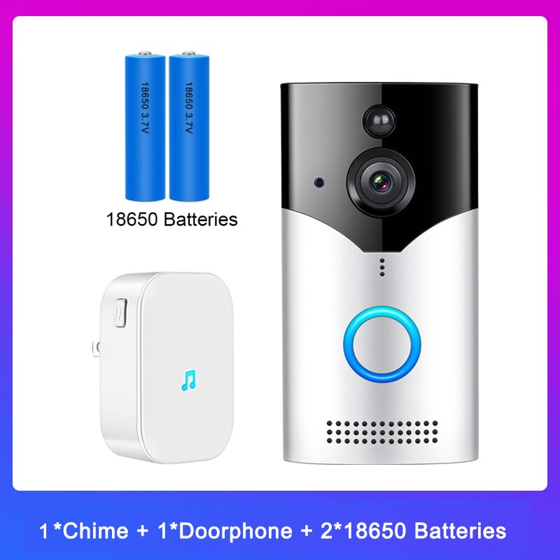 Tuya App Wifi Video Deurbel Camera Hd 1080P Wireless Home Camera Video Intercom Batterij Deurbel 166 Graden View pir Motion