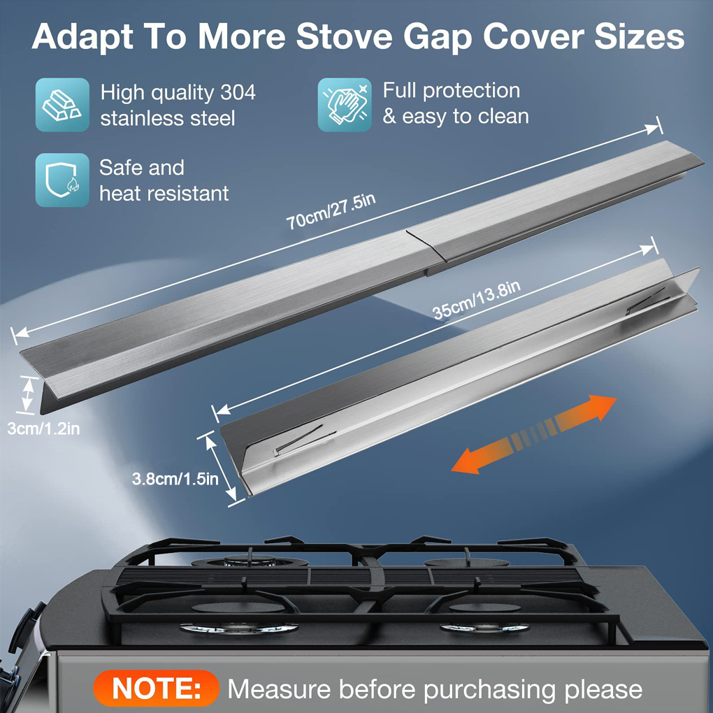 Kachelopeningen Covers RVS Gaten Cover Kookplaat Trim Kachelopeningen Guards 13.8-27.5 ''Verstelbare Hittebestendige Hiaten