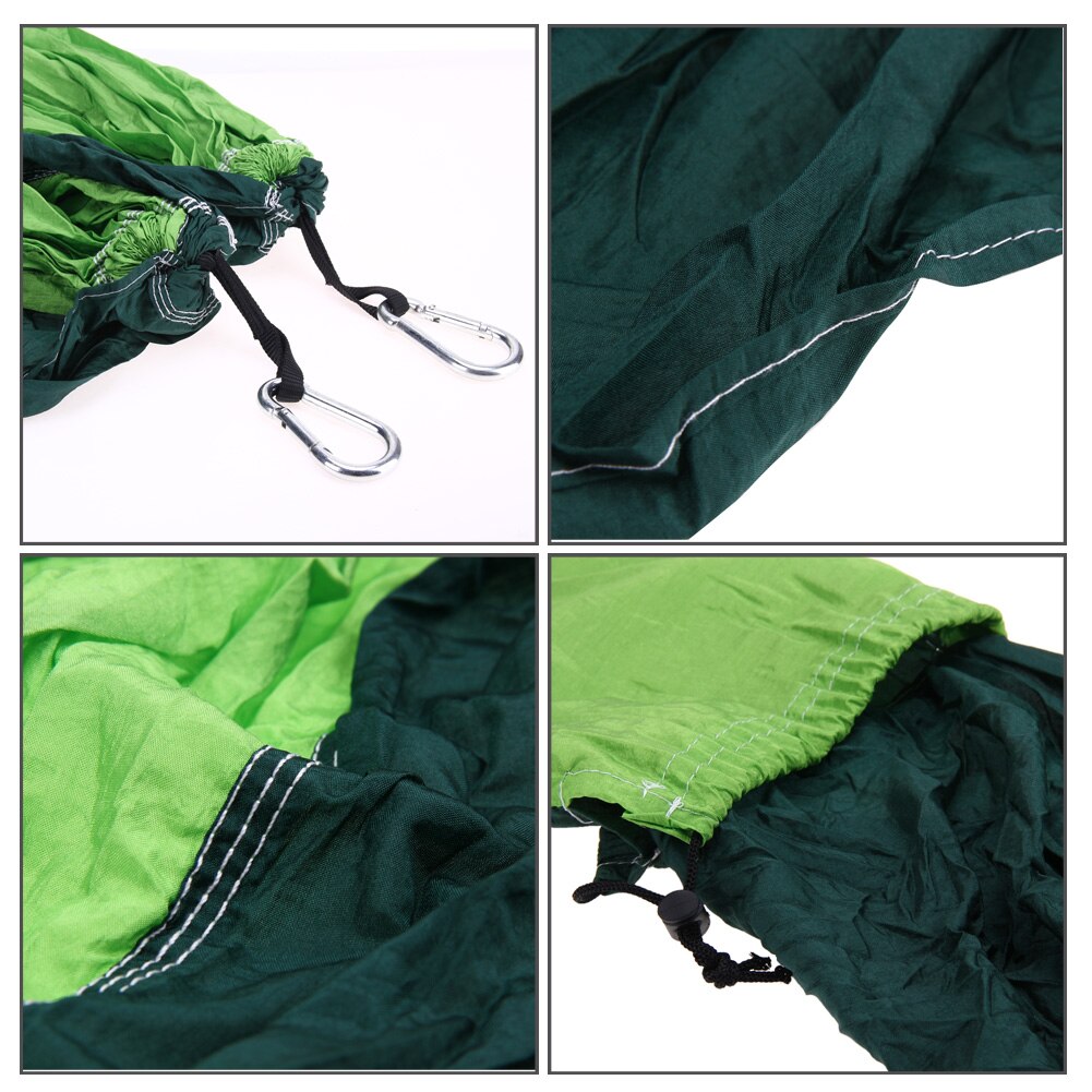 Nylon-doppelhängematte für camping, survival, schlafgelegenheit für erwachsene, reise-hängematte für drinnen und draußen