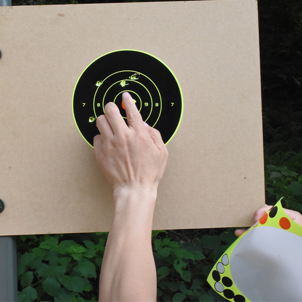 50Pcs/Lot Fluorescence Splash Flower Target 8-Inch Adhesive Reactivity Target Stickers Shooting Target Durable Reactivity Aim