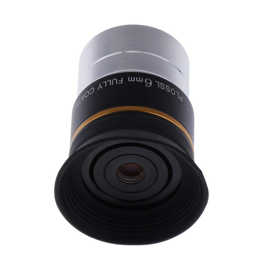 Ocular de telescopio Plossl de 1,25 ''6mm (aleación de aluminio + vidrio óptico)