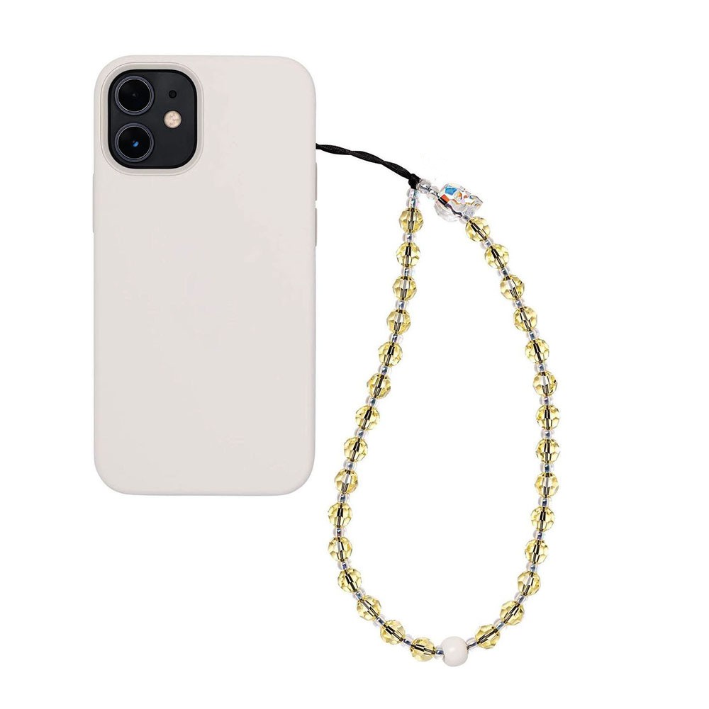 Hight Kristal Kralen Ketting Voor Mobiele Telefoon Geval Schedel Charm Telefoon Riemen Telefoon Lanyard Sieraden: Rood-Bruin
