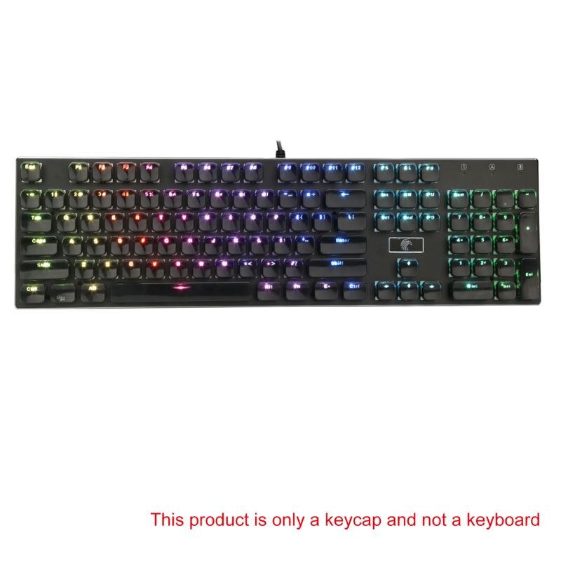 104 Keys Layout Low Profile Keycaps Set for Mechanical Keyboard Backlit Crystal Edge Cherry MX With Key Caps Puller